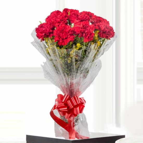 Flowers Delivery in JalandharBunch of Crimson Color Carnation